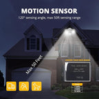 UME 2 Pack 19W LED Flood Light Motion Sensor Outdoor, 2 Adjustable Head - Image 3