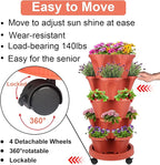 DUNCHATY 5 Tier Plant Pot, Vertical Garden Planter, Strawberry Planter - Image 3