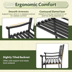 Giantex Metal Outdoor Bench - Image 6