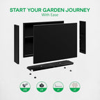 IDZO 35.4" W x 25.6" H Metal Planter Box, Privacy Trough - Image 7