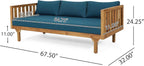 Merax Outdoor Acacia Wood Conversation Set - Image 7