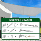yofit 44 Pcs Shade Sail Hardware Kit, 6 Inch Outdoor Sun Sail Accessories - Image 5