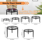 6-Pack Metal Plant Stand, Heavy Duty Flower Pot Stands - Image 3