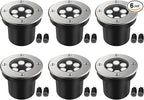 JESLED Landscape Lighting 6W LED Well Lights, 12V 24V Ground Lights 6000K by JESLED