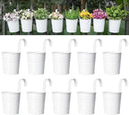 Dahey 10 Pcs Hanging Flower Pots Metal Iron Bucket Planter by Dahey