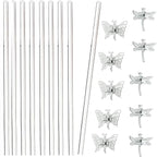 30Pcs Acrylic Plant Stakes Garden Single Stem Plant Support Stakes Clear Orchid by DAGUANZHI