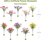 Alupssuc 24 Bundles Artificial Flowers - Image 3