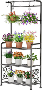 Plant Stand Indoor Outdoor Heavy Duty Metal by GIOTORENT