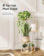 Tall Plant Stand Indoor 4 Tiered Plant Shelf - Image 5
