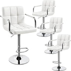 Yaheetech Bart Stools Set of 4, PU Leather Adjustable Barstools by Yaheetech