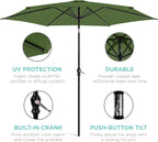 Best Choice Products 10ft Outdoor Table Compatible Steel Polyester Market Patio - Image 5