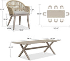 PURPLE LEAF 9 Piece Longer Patio Dining Set - Image 7