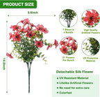 Artificial Flowers for Outdoor, Silk Flowers No Fade Fake Plastic Flowers UV - Image 7