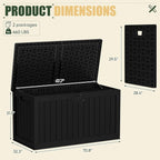 JUMMICO 270 Gallon Outdoor Storage Deck Box - Image 3