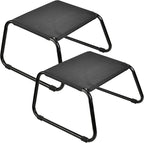 Outdoor Ottomans, Patio Foot Rest Portable Side Table Solid Steel Frame Small by Deugold