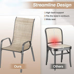 TLSUNNY Patio Chairs, Stackable Textilene Outdoor Dining Furniture - Image 9