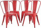 FDW Metal Dining Chairs Set of 4 Indoor Outdoor Chairs Patio Chairs Kitchen by FDW