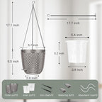 QCQHDU Self Watering Hanging Pots, 2 Pack 5.7 Inch Hanging Planters - Image 3