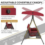 U-MAX 3-Seat Porch Swing Chair Steel Frame, Patio Swing Chair - Image 4