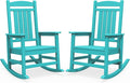 SERWALL HDPE Outdoor Rocking Chair Set of 2, Patio Rocking Chairs, All-Weather by SERWALL