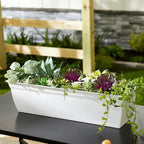 The HC Companies 24" Eclipse PlasticWindow Box 7.76"x24"x6.57" in White Color - Image 2