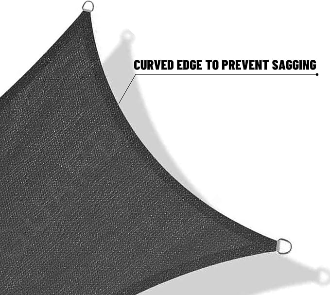 SUNNY GUARD Custom Size 6'x10' Dark Grey Sun Shade Sail Rectangle UV Block Shade - Image 7