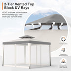 Patio Gazebo Tent Outdoor Canopy Shelter 10'x10' - Image 4