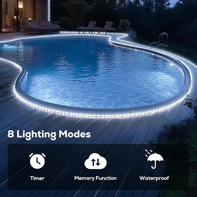 50FT 360 LED Waterproof Rope Lights Outside - Image 7