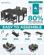 SERWALL HDPE Outdoor Dining Set - Image 6