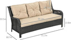 Outsunny 3-Seater Outdoor Sofa - Image 3