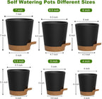 Self Watering Pots, 7/6.5/6/5.5/5/4 inch Flower Pots - Image 2