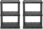 Gracious Living 2 Pack Light Duty Storage Shelves, Knect-A-Shelf 3-Shelf by GraciousLiving