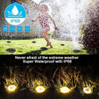 Solar Powered 2Pack, Waterproof LED Outdoor Disk Lights - Image 3