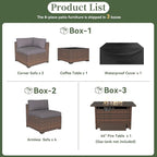 Aoxun 8 Piece Patio Furniture Set - Image 6
