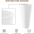 Kante Tall Round Planter Set of 2, 18 Inch Tall Decorative Planter Pots - Image 8