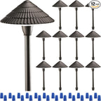 LEONLITE 12-Pack LED Low Voltage Landscape Lights, 3W Cast-Aluminum 12-24V by LEONLITE