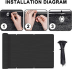 LOVE STORY 3'x12' Black Balcony Screen Privacy Fence Cover UV Protection - Image 2