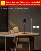 KDG Cordless Table Lamp, Portable LED Desk Lamp, 5000mAh Battery Operated - Image 2