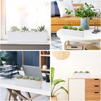 GREANER 16x3.8 Inch Window Boxes Planters, Indoor Succulent Cactus Flowers - Image 6