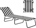 Outsunny Folding Chaise Lounge Pool Chairs, Outdoor Sun Tanning Chairs by Outsunny