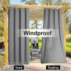 NICETOWN 2 Panels Outdoor Curtains Waterproof Extra Long 108 in - Image 5