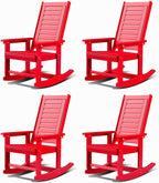 GREENVINES Outdoor Rocking Chairs | Set of 4 | Porch Rocker | HDPE Plastic | by GreenVines