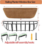 36'' Window Box Railing Planter - Image 5