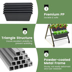Giantex Set of 2 Vertical Raised Garden Bed on Wheels, Elevated Planter Raised - Image 6
