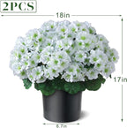 2 Pack Artificial Geranium Flowers Topitary Trees - Image 5
