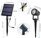 Solar Spot Lights Outdoor, Landscape Spotlights IP65 Waterproof 9.8ft Cable - Image 5