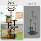 AUGOSTA 5 Tier Plant Stand, Tall Metal Wood Shelf Holder - Image 6