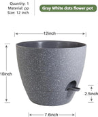 12 inch Large Self Watering Pots, Plant Pots - Image 2