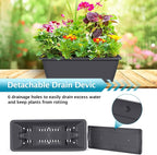 ETELI Deck Railing Planter Boxes 6 Pack Window Box - Image 5