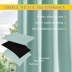NICETOWN 2 Panels Waterproof Outdoor Curtains Fixed Grommet & Back Tab on Top & - Image 5